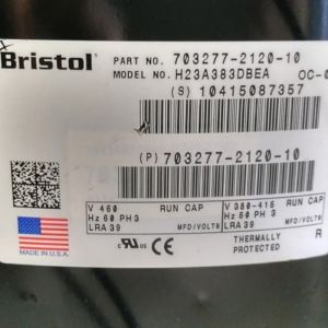 Bristol Compressor H23A383DBEA, Refrigeration parts