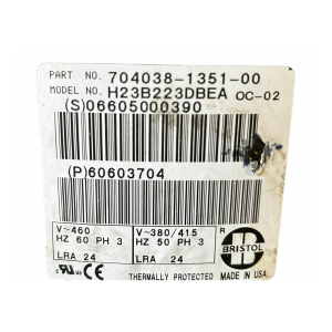 Bristol Compressor H23B223DBEA, Refrigeration parts