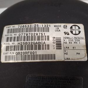 Bristol Compressor H25B32QABCA, Refrigeration parts
