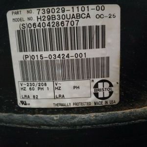 Bristol Compressor H29B30UABCA, Refrigeration parts