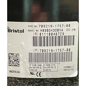 Bristol Compressor H89B343DBVA, Refrigeration parts