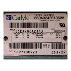 Carrier Compressor 06DA8242BA3600, Refrigeration parts