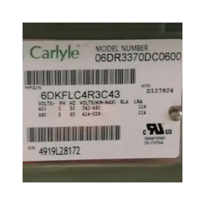 Carrier Compressor 06DR3370DC0600, Refrigeration parts