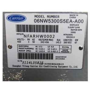 Carrier Compressor 06NW5300S5EA-A00, Refrigeration parts