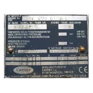 Carrier Compressor 06XF299610GEE, Refrigeration parts