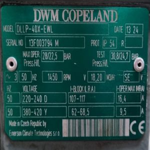 Copeland Compressor DLLP-40X-EWL, Refrigeration parts