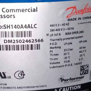 Danfoss Compressor SH140A4ALC, Refrigeration parts