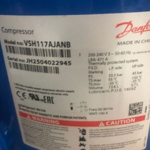 Danfoss Compressor VSH117AJANB, Refrigeration parts