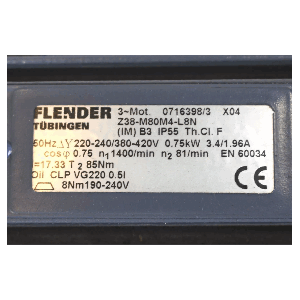 FLENDER Electric Motor Z38-M80M4-L8N, Refrigeration parts