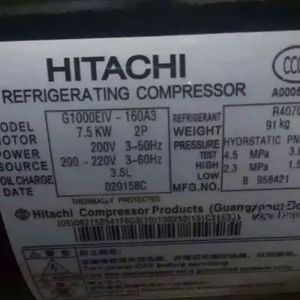 Hitachi Compressor G1000EIV-160A3, Refrigeration parts
