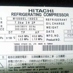 Hitachi Compressor M1000EL-160C3, Refrigeration parts