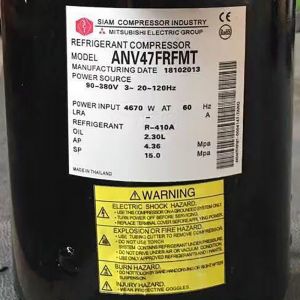 Mitsubishi Compressor ANV47FRFMT, Refrigeration parts