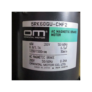 Oriental Motor Electric Motor 5RK60GU-CMF2, Refrigeration parts