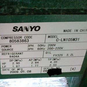Sanyo Compressor C-LN105M31, Refrigeration parts