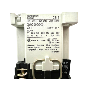 SPRECHER+SCHUH Contactor CS3-22E, Refrigeration parts
