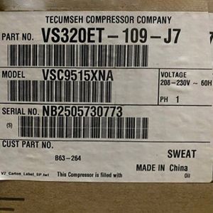 Tecumseh Compressor VSC9515XNA, Refrigeration parts