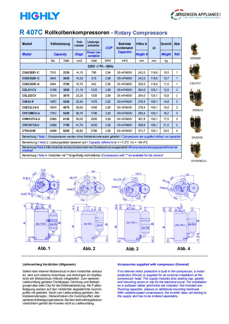 Hitachi Compressor CG533QB1-C, technical parameters pdf, structure diagram