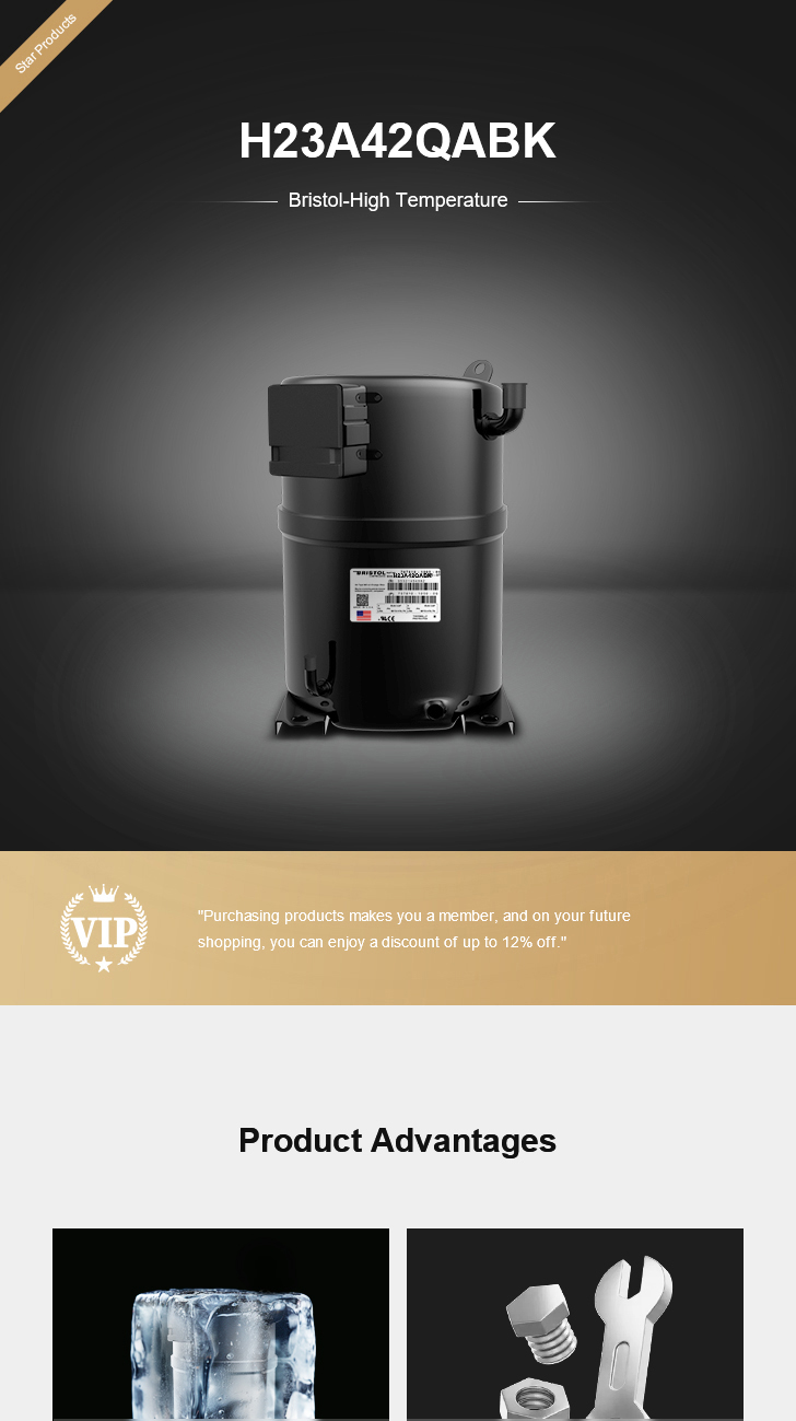 Bristol Compressor H23A42QABK, technical parameters pdf, structure diagram