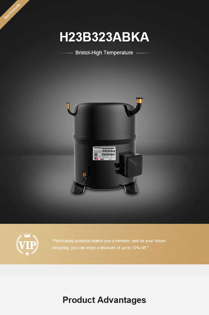 Bristol Compressor H23B323ABKA, technical parameters pdf, structure diagram