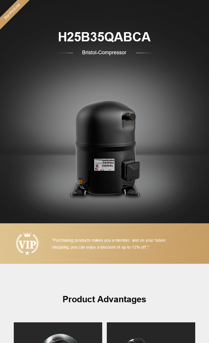 Bristol Compressor H25B35QABCA, technical parameters pdf, structure diagram