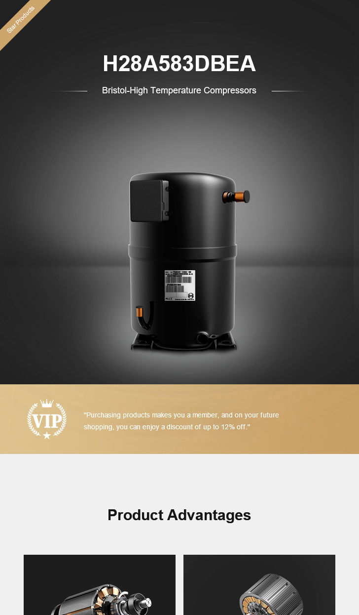 Bristol Compressor H28A583DBEA, technical parameters pdf, structure diagram