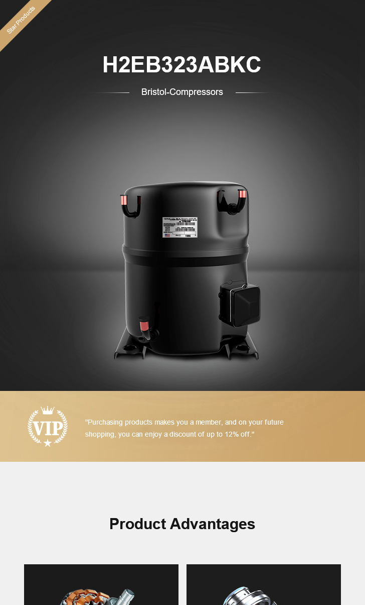 Bristol Compressor H2EB323ABKC, technical parameters pdf, structure diagram