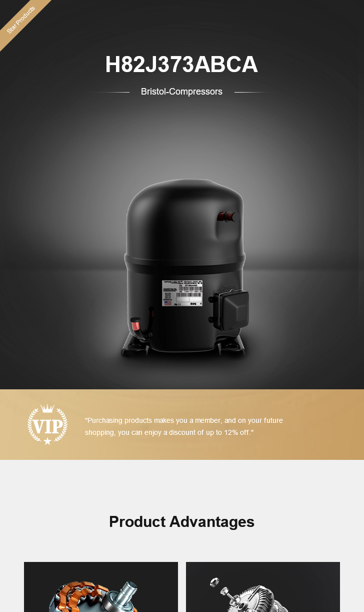 Bristol Compressor H82J373ABCA, technical parameters pdf, structure diagram