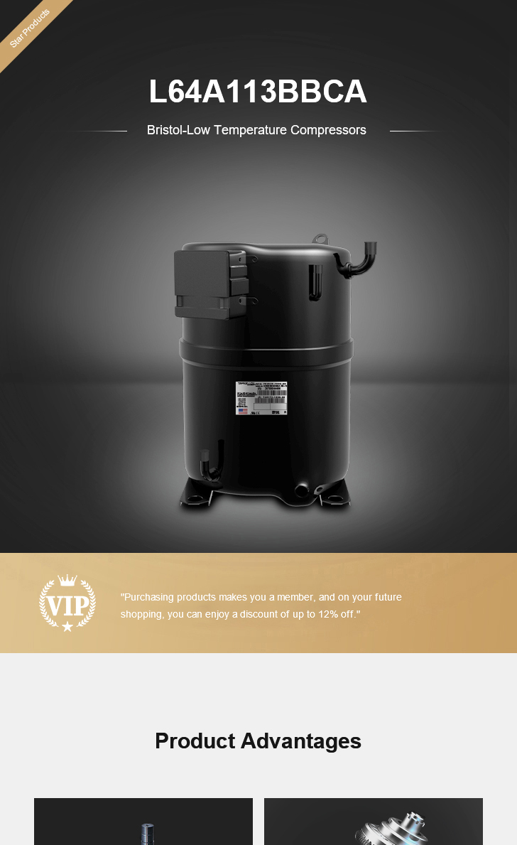 Bristol Compressor L64A113BBCA, technical parameters pdf, structure diagram