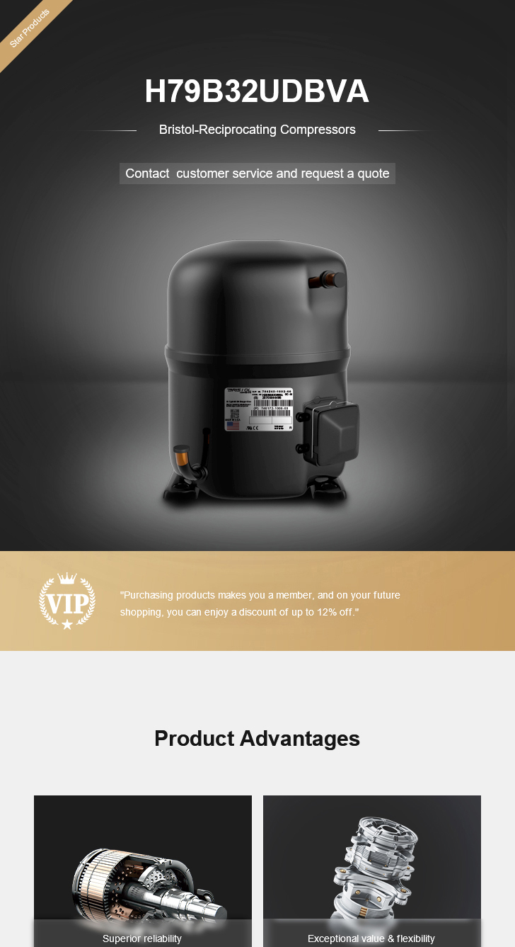 Bristol Compressor H79B32UDBVA, technical parameters pdf, structure diagram