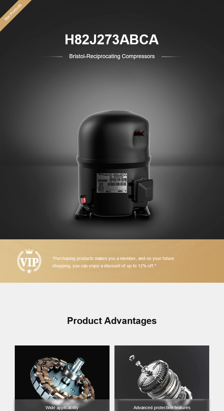 Bristol Compressor H82J273ABCA, technical parameters pdf, structure diagram