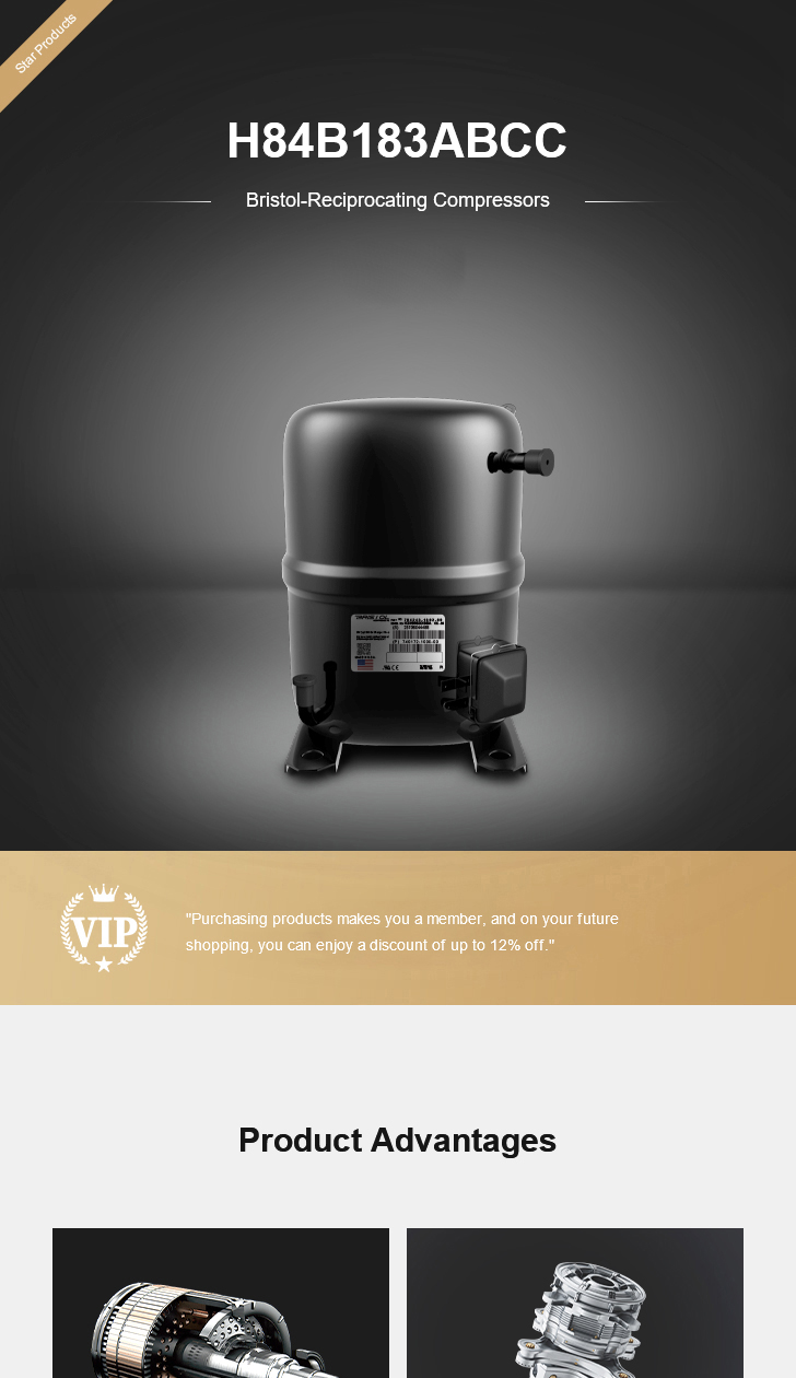 Bristol Compressor H84B183ABCC, technical parameters pdf, structure diagram