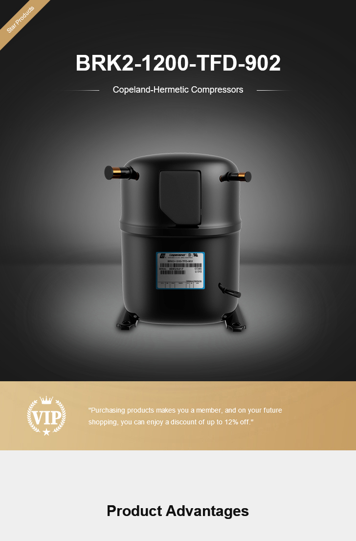 Copeland Compressor BRK2-1200-TFD-902, technical parameters pdf, structure diagram