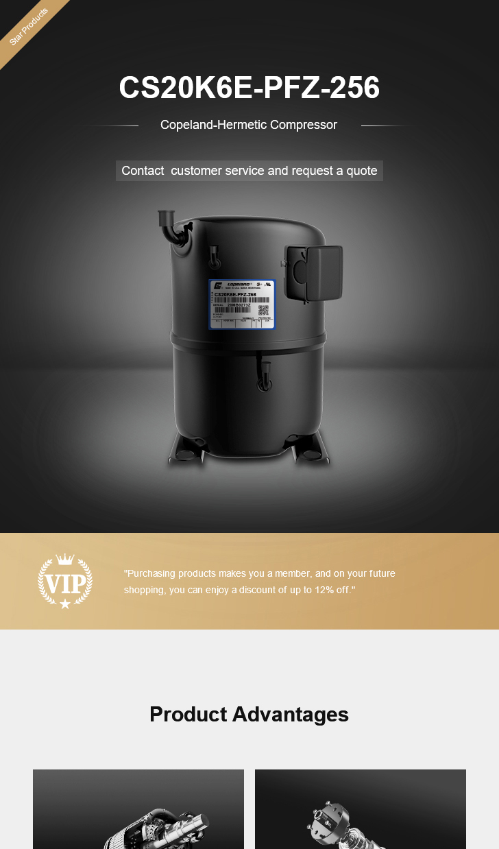 Copeland Compressor CS20K6E-PFZ-256, technical parameters pdf, structure diagram