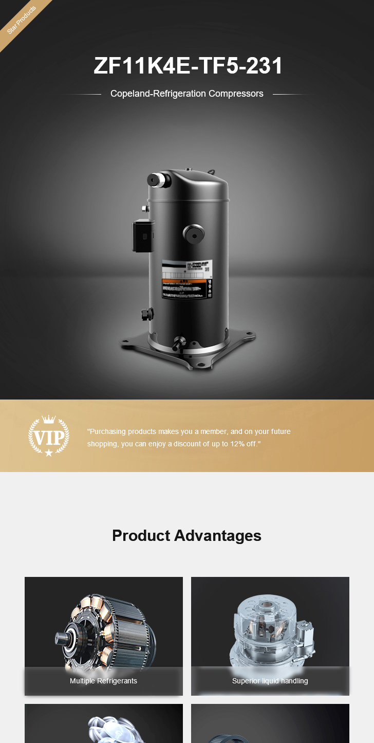 Copeland Compressor ZF11K4E-TF5-231, technical parameters pdf, structure diagram