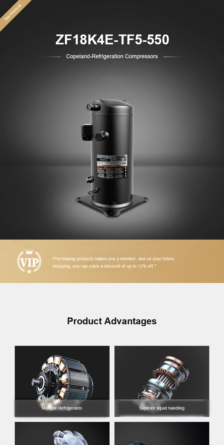 Copeland Compressor ZF18K4E-TF5-550, technical parameters pdf, structure diagram