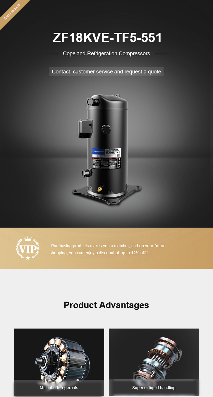 Copeland Compressor ZF18KVE-TF5-551, technical parameters pdf, structure diagram