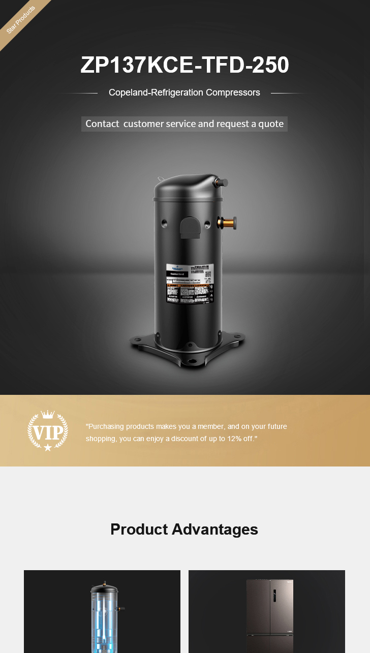 Copeland Compressor ZP137KCE-TFD-250, technical parameters pdf, structure diagram