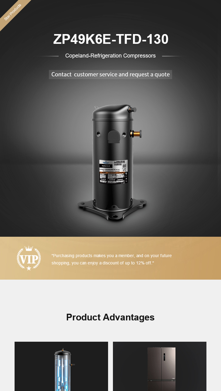 Copeland Compressor ZP49K6E-TFD-130, technical parameters pdf, structure diagram