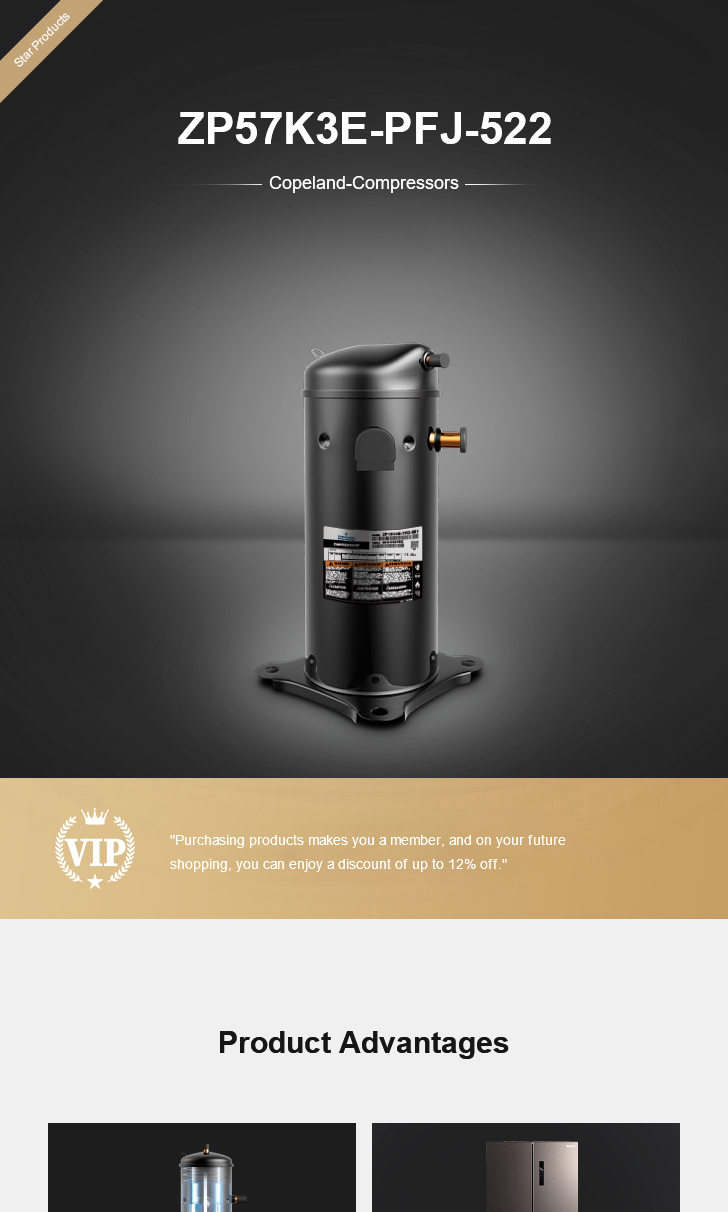 Copeland Compressor ZP57K3E-PFJ-522, technical parameters pdf, structure diagram