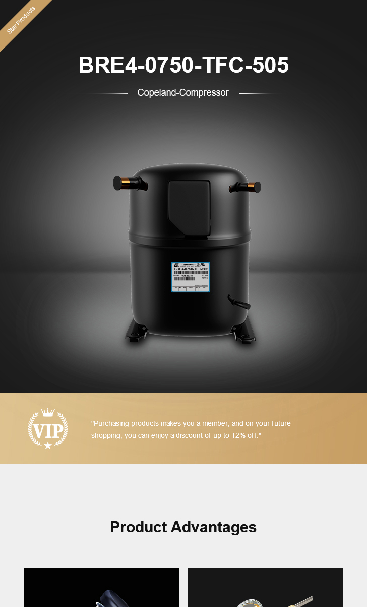 Copeland Compressor BRE4-0750-TFC-505, technical parameters pdf, structure diagram