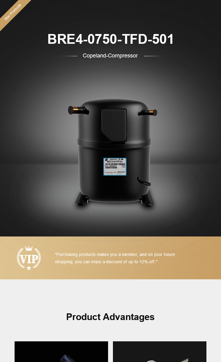 Copeland Compressor BRE4-0750-TFD-501, technical parameters pdf, structure diagram