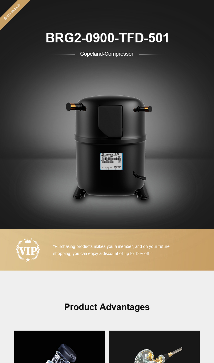 Copeland Compressor BRG2-0900-TFD-501, technical parameters pdf, structure diagram