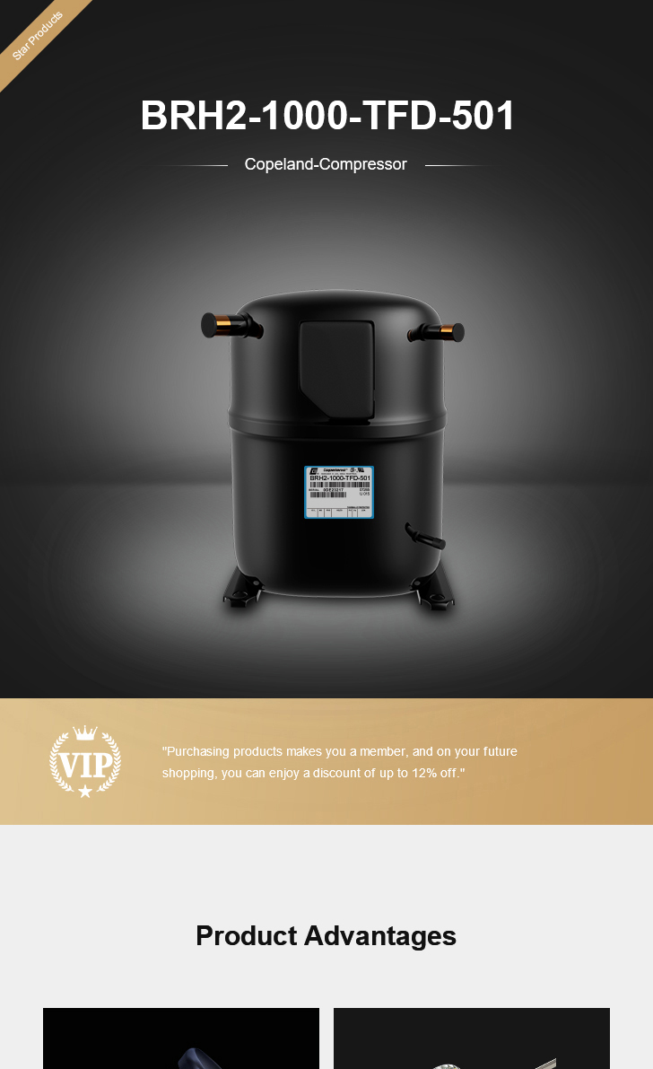 Copeland Compressor BRH2-1000-TFD-501, technical parameters pdf, structure diagram