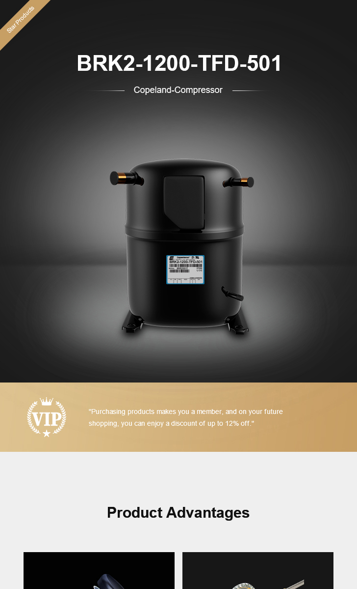 Copeland Compressor BRK2-1200-TFD-501, technical parameters pdf, structure diagram