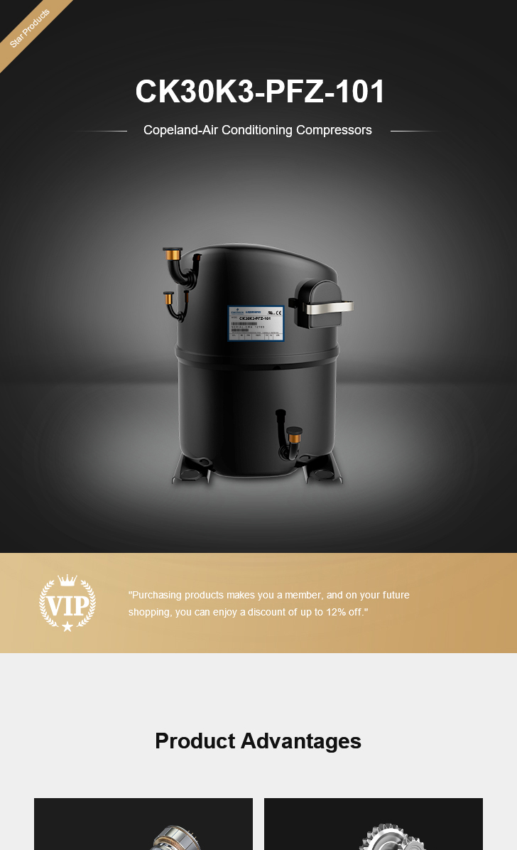 Copeland Compressor CK30K3-PFZ-101, technical parameters pdf, structure diagram