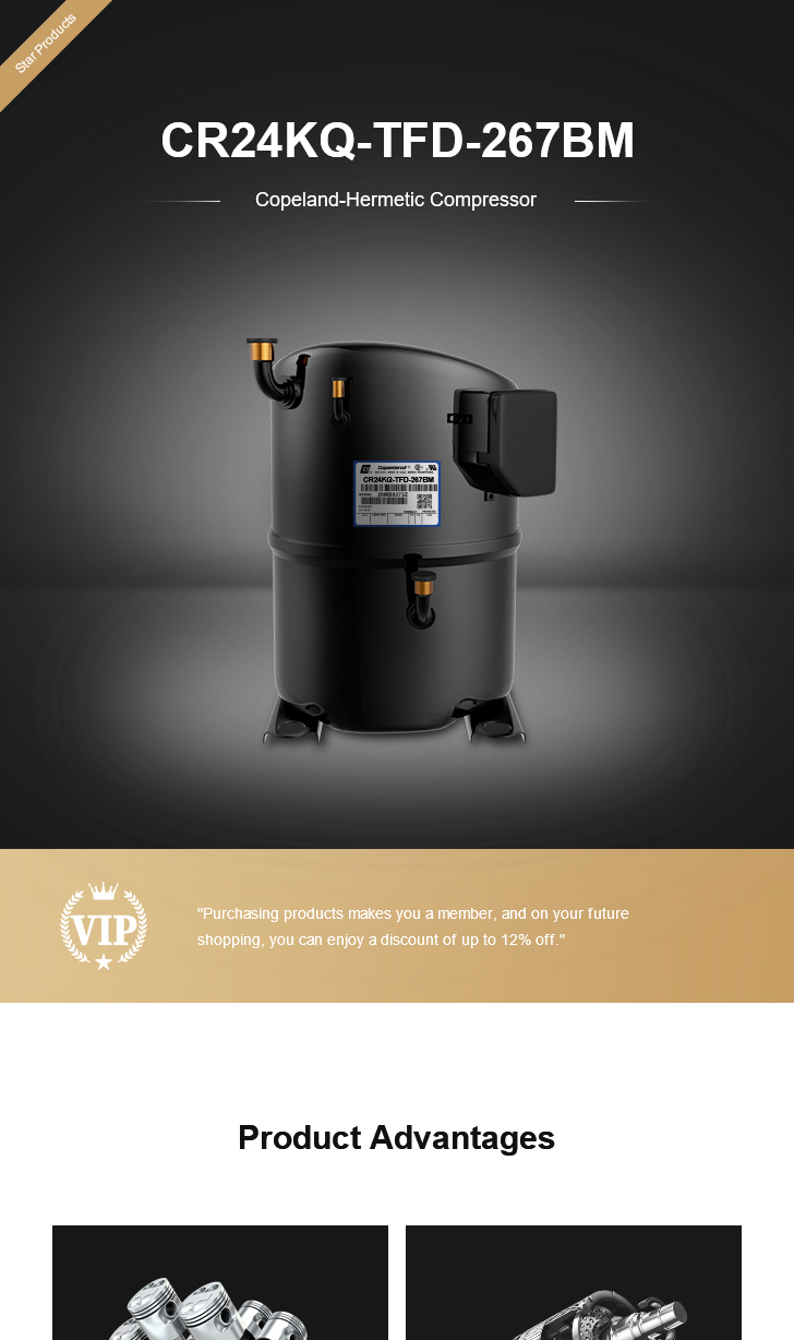Copeland Compressor CR24KQ-TFD-267BM, technical parameters pdf, structure diagram