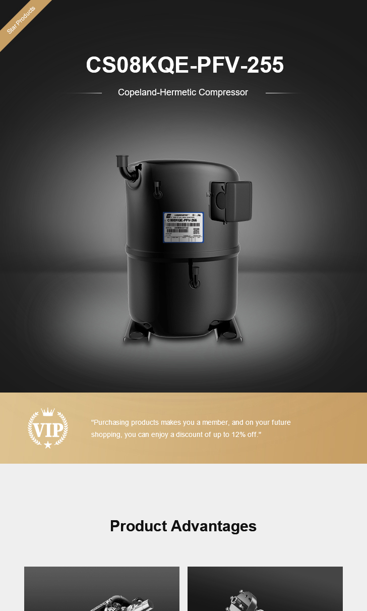 Copeland Compressor CS08KQE-PFV-255, technical parameters pdf, structure diagram