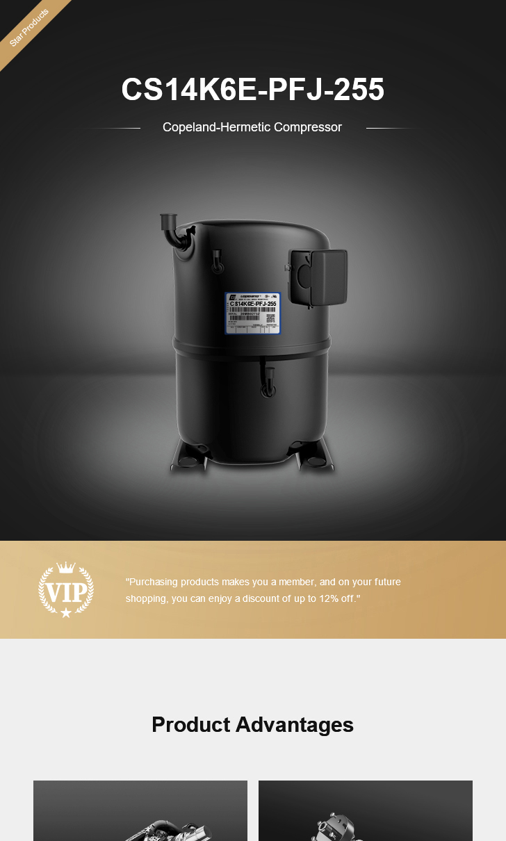 Copeland Compressor CS14K6E-PFJ-255, technical parameters pdf, structure diagram