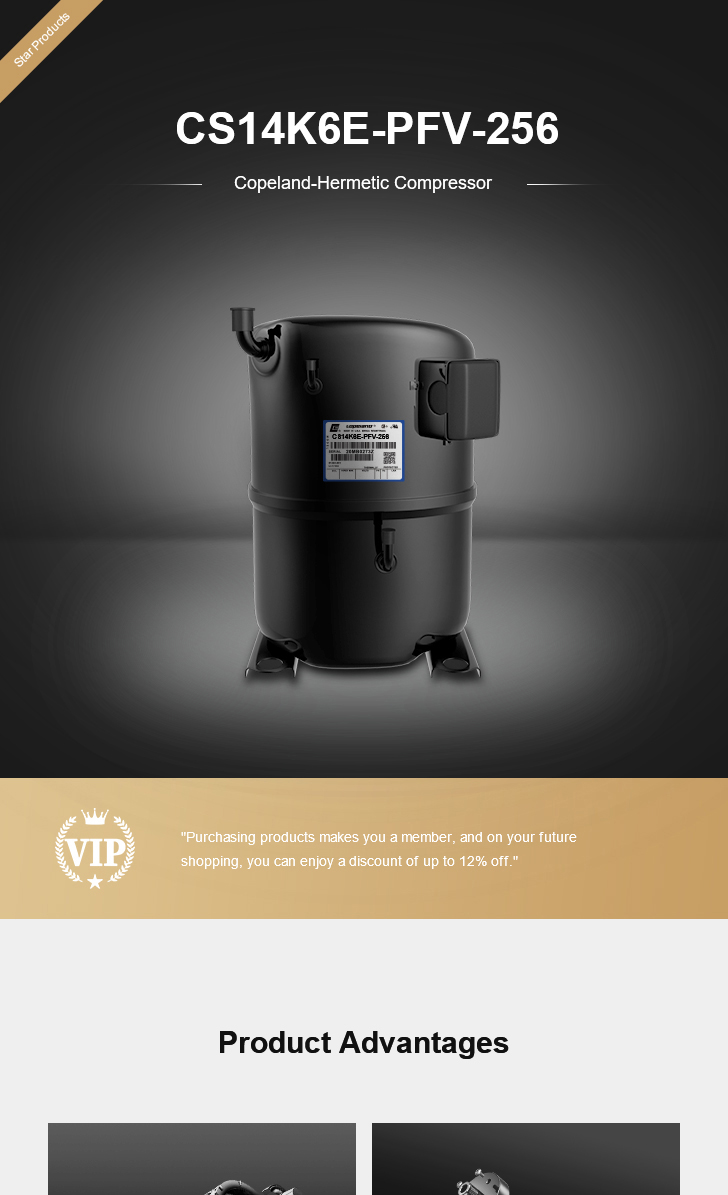 Copeland Compressor CS14K6E-PFV-256, technical parameters pdf, structure diagram