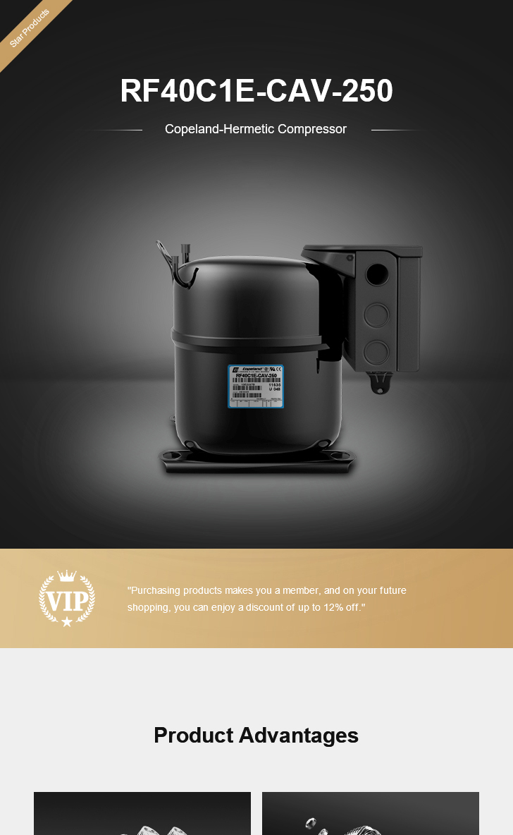 Copeland Compressor RF40C1E-CAV-250, technical parameters pdf, structure diagram